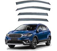 BICUP 4 Pezzi Deflettori Finestrini Auto per Suzuki SX4 S-Cross JY 2013-2020 2021 2022 2023, Finestrino Dell'auto Deflettori del Vento, Auto Deflettori Aria Accessori
