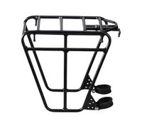 Bicycl-e - Portapacchi anteriore per bicicletta, 30 x 14 x 27,4 cm, regolabile, in acciaio, carico di 25 kg, telaio del freno Rac-k, ripiano per bagagli, borsa portapacchi, cestino, sacco a pelo