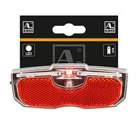 bicycle carrier light ANLUN, with 1 red LED, white glass/red reflector, w/batteries, on card