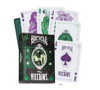 Bicycle Disney Villains Playing Cards Green Deck Poker Size Made In USA Nuovo
