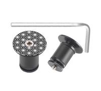 Bicycle Expansion Handlebar Plug, Adjustable Aluminum Alloy Bike Bar Ends, Motorcycle Handlebar Accessories for Road Cycling, Sports, Fitness, Riding and Camping Black, Red, Blue