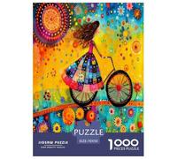 Bicycle Girl 1000 Pezzi Puzzle Classici Per Adulti E Bambini Da 14 Anni E Più Giochi Rilassamento E Intelligence Sfida Impossibile - Regalo Per Amore E Amico 70x50cm/1000pcs