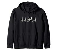 Bicycle Heartbeat Design I Bike Cycling Cyclist Biker Felpa con Cappuccio