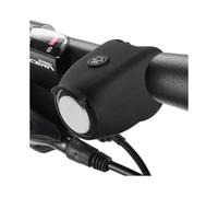 Bicycle Horn, Electric Bell Bell for Bicycle Scooter, Electronic Mini Buzzer Bell E-bell Waterproof Silicone Shell Bell (black, 11*3.5cm)