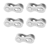Bicycle Missing Link Bike Chain Link 11 Velocità Link Quick Master Link Rused Hust Resistente in acciaio Ricevita rapida Installazione per mountain Bike 5 coppie (12 velocità)