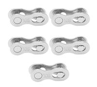 Bicycle Missing Link Bike Chain Link 11 Velocità Link Quick Master Link Rused Hust Resistente in acciaio Ricevita rapida Installazione per mountain Bike 5 coppie (10 velocità)