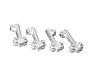 Bicycle Mudguard Bracket - Aluminum Alloy Silver 4pcs | Adjustable Support Rod For Rear And Front Wheel Ḿudguard Fixing System | Universal Bike Extension B́racket F́or Cycling Repair Ánd Upgra