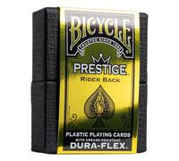Bicycle Prestige - Carte da gioco in plastica impermeabile, colore nero, 100% plastica, 1 mazzo