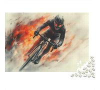 Bicycle Rider Speed Art Jigsaw Puzzle Impossible 1000Pcs Decorazione Per La Casa. Giochi Rilassamento E Intelligence Per Adulti E Bambini Da 12 Anni 52x38cm/1000pcs