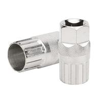 Bicycle Socket Cyclone Flywheel Smontaggio Strumento 2 Pacchetto Kit di rimozione a pignone a cassetta in acciaio premium per 7-12 velocità di manutenzione della bici e ((Manica sfrenata)) ((Manica