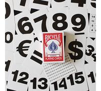 Bicycle Special NUMBERS Red Playing Cards (plus 11 Online Effects)