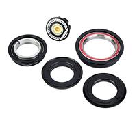 Bicycle Tapered Straight Tube,4456ST Straight Tapered Tube Mountain Bikes Road Bicycle Double Sealed Bearings Headsets for Frame Fork Expander Plug Star Nut,44mm 56mm CNC AL6061 T6