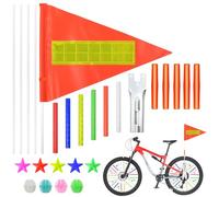 Bicycle Wimpel Set di Bicycle Wimpel regolabile Sicherheitswimpel Kinderfahrrad Sicherheitswimpel Kinderfahrradbanne,Warnschild Bicycle Flahne für Kinder Bicycle Flahne Child