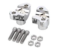 BID4ZE Chrome 1 1/2" Manubrio Risers Bottom Compatibile con Harley 1" Bar Dyna Street Bob FXDB Super Glide EFI FXDI Heritage Softail Classic FLSTC Sportster 1200/883