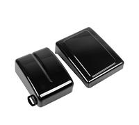 BID4ZE Copertura laterale della batteria nera per Harley Dyna Fat Bob/Street Bob/Super Glide/Wide Glide 2006-2017