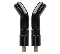 BID4ZE Kit di prolunga/estensione dello stelo dello specchio nero compatibile con Harley Dyna Super Glide Softail Touring Electra Glide Road King FLHR Sportster 883