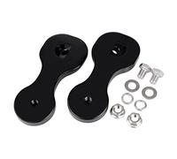BID4ZE Nero Metallo Specchio Staffe Adattatore Compatibile Con Harley Touring Electra Glide Ultra Classic FLHTCU Road Glide EFI FLTR Road King FLHR Street Glide FLHX 2004-2023,1 paio