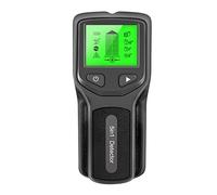 Bidbory Scanner da parete 5 in 1, con perno elettronico con display LCD, per rilevare legno, metallo e cavi CA (nero)