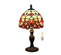 Bidesen 8 "piccoli fiori fiore pastorale stile Tiffany lampada da tavolo lampada da comodino lampada da scrivania soggiorno bar lampada (colore :6"-A)