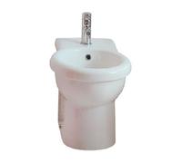 Bidet a Terra Kerasan Volant Filo Muro in Ceramica Bianca