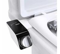 Bidet con attacco ultrasottile for sedile WC, doppio ugello, pressione 'acqua regolabile a spirale, spruzzatore non elettrico con tubo flessibile(9-16 North America)