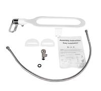 Bidet con sciacquone per WC - Spruzzatore di acqua dolce a doppio ugello, di regolazione manuale della pressione, attacco sottile per sedile del WC | Kit tubo flessibile a collegamento rapido