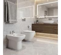 Bidet filo muro in ceramica bianco serie Origin | Rak Ceramics
