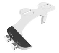 Bidet per WC - Attacco per bidet non elettrico, ultra sottile, con pressione regolabile, doppio ugello retrattile autopulente per lavaggio anteriore e posteriore