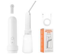 Bidet portatile da viaggio, detergente personale portatile ricaricabile con serbatoio d'acqua da 14 once, spruzzatore elettrico impermeabile IPX7, 3 modalità di pulizia, ugello pieghevole