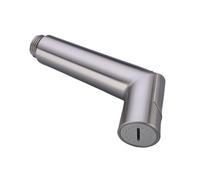 Bidet portatile for WC, for bagno, for pannolini, con doccetta, controllo ABS, kit doccia Shattaf Jet portatile, nero/cromo(Brushed Bidet)