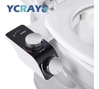 Bidet Sedile WC Attacco Non elettrico Autopulente Doppi ugelli Lavaggio Miscelatore acqua calda fredda Accessori bagno donna Spruzzatore