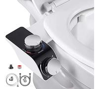 Bidet WC Attacco Sedile del Water con Acqua Calda E Fredda Non Elettrico con Funzione Autopulente Controllo della Temperatura E della Pressione Doppio Spray Caldo E Freddo Regalo Perfetto