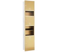 BIDHCKQ49628-Gold-360x1600x165mm/14.17x62.99x6.49in In Acciaio Inox Incasso In Acciaio Inossidabile Con Porta Per Carta Igienica, Ideale Per Casa, Hotel, Ospedale E Luoghi Pubblici.,BIDHCKQ49628-Gold