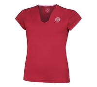 BIDI BADU Bubble V-Neck Maglietta Donna-Rosso in rosso
