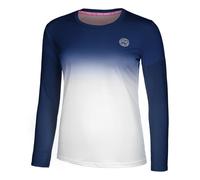 BIDI BADU Crew Gradiant Manica Lunga Donna-Blu Scuro,Bianco in blu scuro, Taglia: S