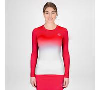 BIDI BADU Crew Gradiant Manica Lunga Donna - Rosso, Bianco, Taglia: XL