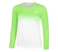 BIDI BADU Crew Gradiant Manica Lunga Donna - Verde Neon, Bianco, Taglia: S