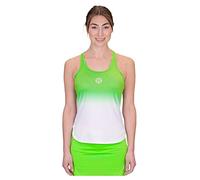 BIDI BADU Crew Gradiant Tank Donna Canottiera Verde Neon-Bianco
