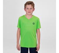 BIDI BADU Crew Inside Out V-Neck Maglietta Ragazzi in verde neon, Taglia: 128