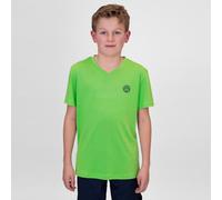 BIDI BADU Crew Inside Out V-Neck Maglietta Ragazzi in verde neon, Taglia: 164