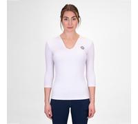 BIDI BADU Crew V-Neck Manica Lunga Donna-Bianco in bianco, Taglia: S