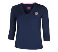 BIDI BADU Crew V-Neck Manica Lunga Donna in blu scuro