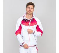 BIDI BADU Jabu Tech Giacca Da Allenamento Uomini-Rosso,Bianco in rosso, Taglia: S