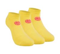 BIDI BADU Leana No Show Tech Calzini Sportivi Confezione Da 3 Donna-Giallo,Rosa in giallo