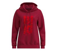 BIDI BADU Protected Leafs Chill Felpa Con Cappuccio Donna in vino rosso