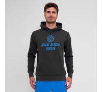 BIDI BADU Uomini Felpa con Cappuccio Spike Logo Chill Hoody Verde Scuro XL