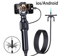 Bidirezionale 360 ° Periscopio articolato HD 1080P Endoscopio Sonda impermeabile da 8,5 mm Endoscopio per ispezione auto per telefono Android/iOS
