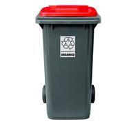 Bidone a due ruote bicolor per raccolta differenziata - 120 litri