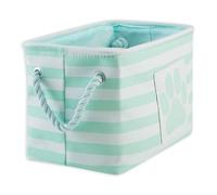 Bidone a righe a forma di zampa a secca, cotone, colore acqua, piccolo rettangolo