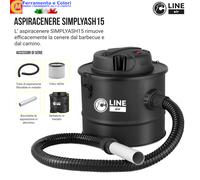 Bidone AspiraCenere 800 W AspiraPolvere Stufa Camino BBQ 15L Filtro HEPA Tubo 1M